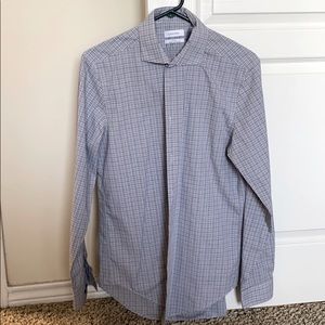 Gray Calvin Klein dress shirt button up